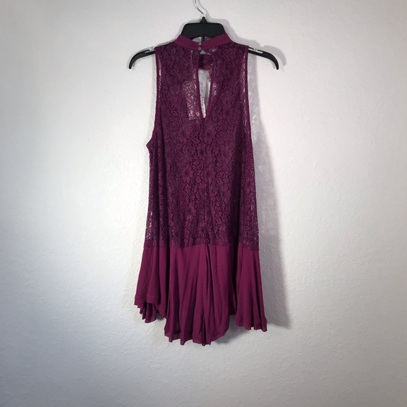 Free People NWT plum Tell Tale sleeveless tunic - Picture 5 of 5